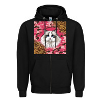 Black ragdoll cat Zipper Hoodie - LillyAllenDesigns