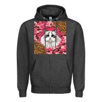 Charcoal Heather ragdoll cat Zipper Hoodie - LillyAllenDesigns