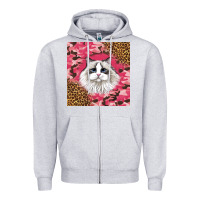 Heather Grey ragdoll cat Zipper Hoodie - LillyAllenDesigns