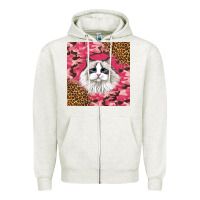 Oatmeal Heather ragdoll cat Zipper Hoodie - LillyAllenDesigns
