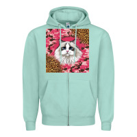 Seafoam ragdoll cat Zipper Hoodie - LillyAllenDesigns