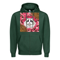 Sports Green ragdoll cat Zipper Hoodie - LillyAllenDesigns