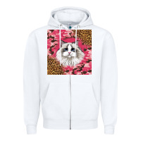White ragdoll cat Zipper Hoodie - LillyAllenDesigns