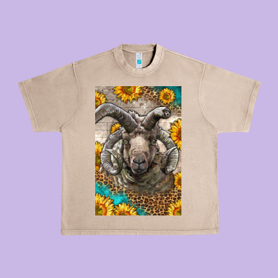Western Navajo Churro Sheep Urban Heavy Tee Designed By Lillyallendesigns