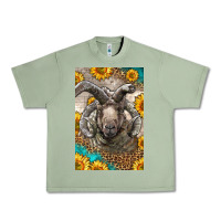 Oil Green Western Navajo Churro Sheep Urban Heavy Tee - LillyAllenDesigns