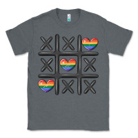Charcoal Heather pride tic tac toe Classic Tee - MaliasSmallBusiness