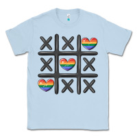 Dusty Blue pride tic tac toe Classic Tee - MaliasSmallBusiness