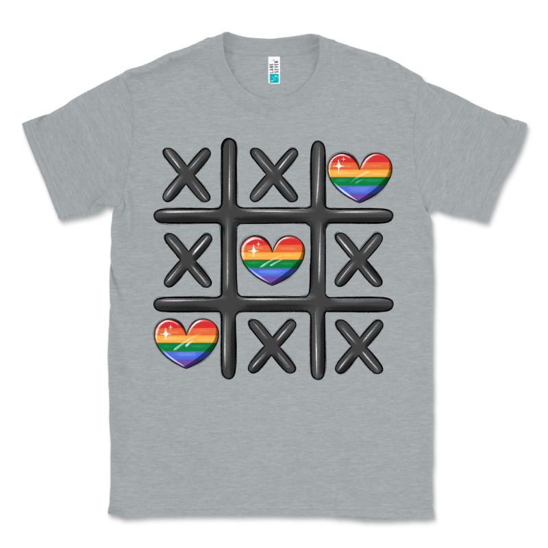 Pride Tic Tac Toe Classic Tee by MaliasSmallBusiness | Teevron