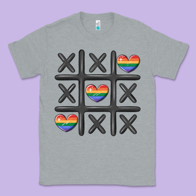 Pride Tic Tac Toe Classic Tee Designed By Maliassmallbusiness