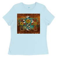 Baby Blue cross tumbler Ladies Tee - JahusDesignShop
