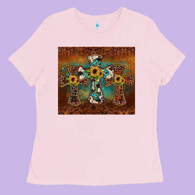 Cross Tumbler Ladies Tee Designed By Jahusdesignshop