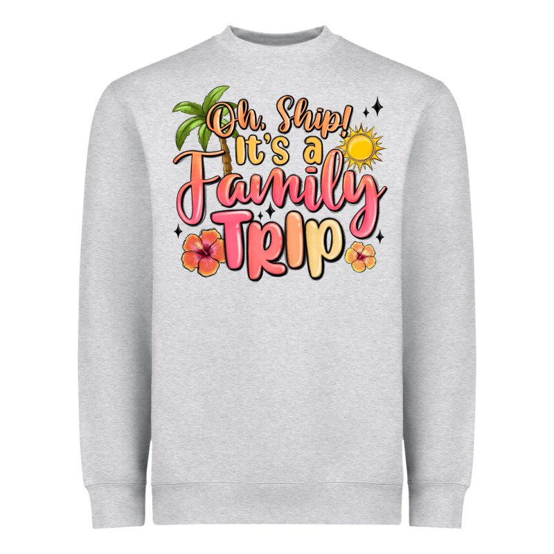 Oh Ship Its A Family Trip Summer Vacation Heavyweight Sweatshirt by MaliasSmallBusiness | Teevron
