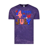 Cloud Purple happy 4th of july Vintage Tee - NancyCooperArtShop