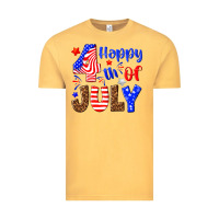 Vintage Mustard happy 4th of july Vintage Tee - NancyCooperArtShop