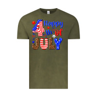 Vintage Olive happy 4th of july Vintage Tee - NancyCooperArtShop