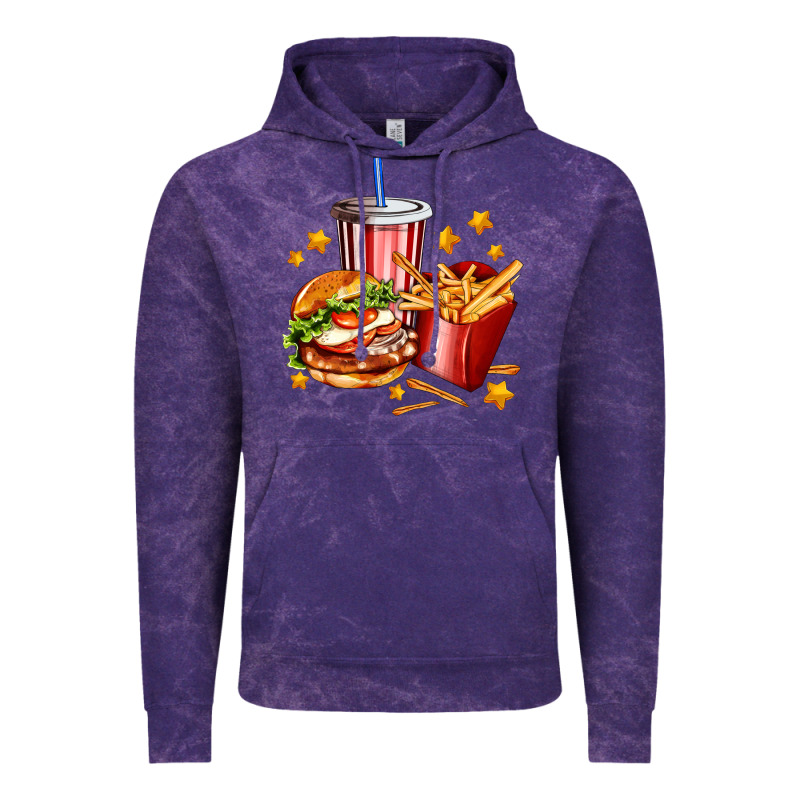 Hamburger Potatoes And Coke Vintage Hoodie by AdoDesignShop | Teevron