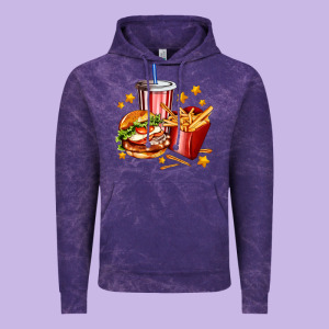Hamburger Potatoes And Coke Vintage Hoodie Designed By Adodesignshop