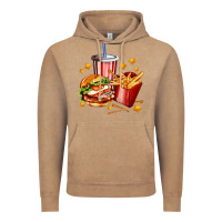 Vintage Coffee hamburger potatoes and coke Vintage Hoodie - AdoDesignShop