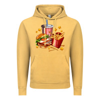 Vintage Mustard hamburger potatoes and coke Vintage Hoodie - AdoDesignShop