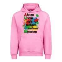 Fuchsia Pink always unique autism Urban Hoodie - OliviaCreatesArt