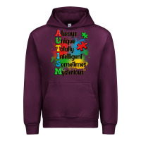 Mauve Wine always unique autism Urban Hoodie - OliviaCreatesArt
