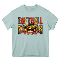 Arona softball mom messy bun Heavy Core Tee - Zillion Design Studio