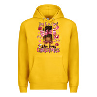 Lemon just a girl who loves pink christmas afro messy bu Premium Hoodie - texasbilliewilder