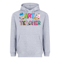 Heather Grey art teacher Heavyweight Hoodie - NancyCooperArtShop
