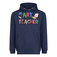 Navy art teacher Heavyweight Hoodie - NancyCooperArtShop