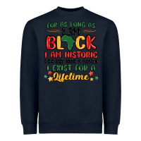 Navy black history month malia Heavyweight Sweatshirt - MaliasSmallBusiness