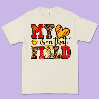 My Heart Is On That Field Softball Premium Tee Designed By Adodesignshop
