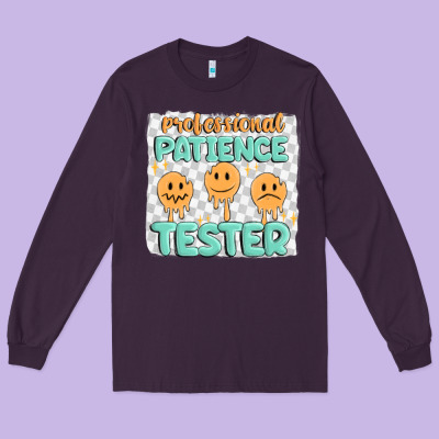 Professional Patience Long Sleeve Tee Designed By Maliassmallbusiness