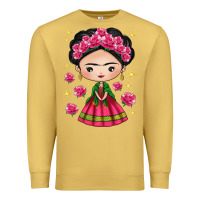 Antique Gold Mexican Girl Premium Sweatshirt - texasbilliewilder