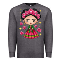 Charcoal Heather Mexican Girl Premium Sweatshirt - texasbilliewilder