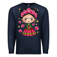Navy Mexican Girl Premium Sweatshirt - texasbilliewilder
