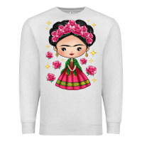 Oatmeal Heather Mexican Girl Premium Sweatshirt - texasbilliewilder