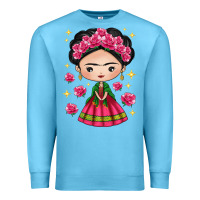 Ocean Blue Mexican Girl Premium Sweatshirt - texasbilliewilder