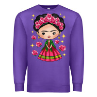 Purple Mexican Girl Premium Sweatshirt - texasbilliewilder