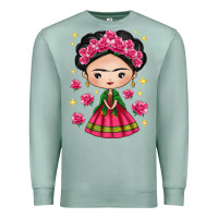 Seafoam Mexican Girl Premium Sweatshirt - texasbilliewilder