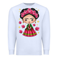 White Mexican Girl Premium Sweatshirt - texasbilliewilder