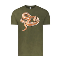 Vintage Olive Rosy Boa Snake Illustrations Vintage Tee - LillyAllenDesigns