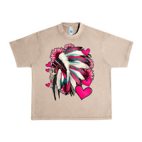 French Oak indian headdress with hearts valentine's day Urban Heavy Tee - Jasminsmagicworld