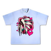 Grape Ice indian headdress with hearts valentine's day Urban Heavy Tee - Jasminsmagicworld