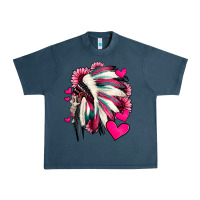 Midnight Navy indian headdress with hearts valentine's day Urban Heavy Tee - Jasminsmagicworld