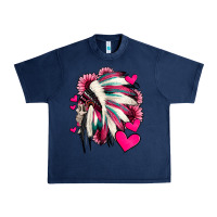 Navy indian headdress with hearts valentine's day Urban Heavy Tee - Jasminsmagicworld