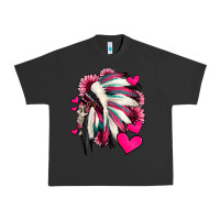 Pigment Black indian headdress with hearts valentine's day Urban Heavy Tee - Jasminsmagicworld