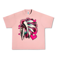 Salmon indian headdress with hearts valentine's day Urban Heavy Tee - Jasminsmagicworld
