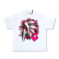 White indian headdress with hearts valentine's day Urban Heavy Tee - Jasminsmagicworld