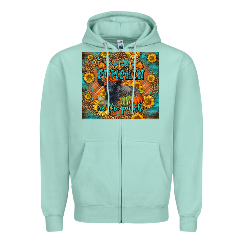 Fall Cutest Pumpkin In The Patch Cute Cow Tumbler Zipper Hoodie by LillyAllenDesigns | Teevron