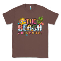 Chestnut the beach is my happy place Classic Tee - MaliasSmallBusiness